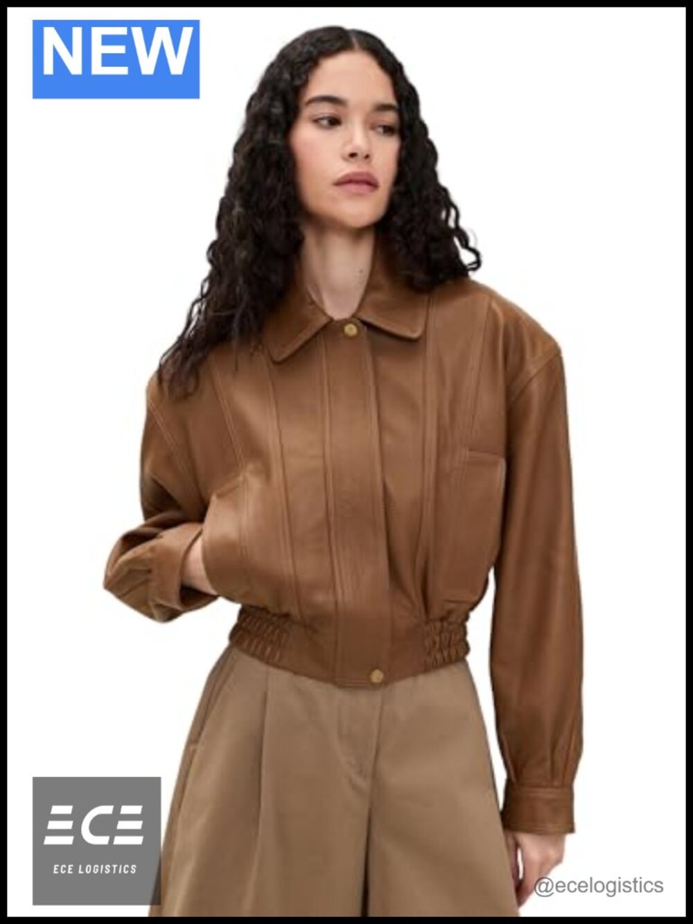 Women's Lambskin Leather Jacket Bomber Aviator Snap Cuffs Casual Coat